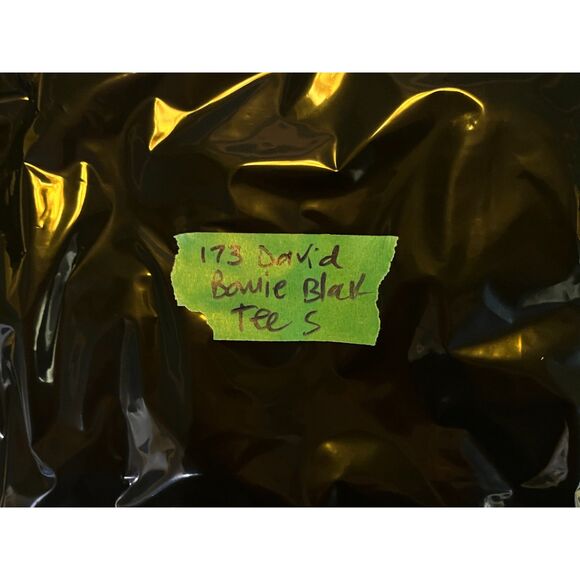 David Bowie Black Glitter Ziggy Stardust T Shirt Tee Top  Women's Size Small - Picture 8 of 8